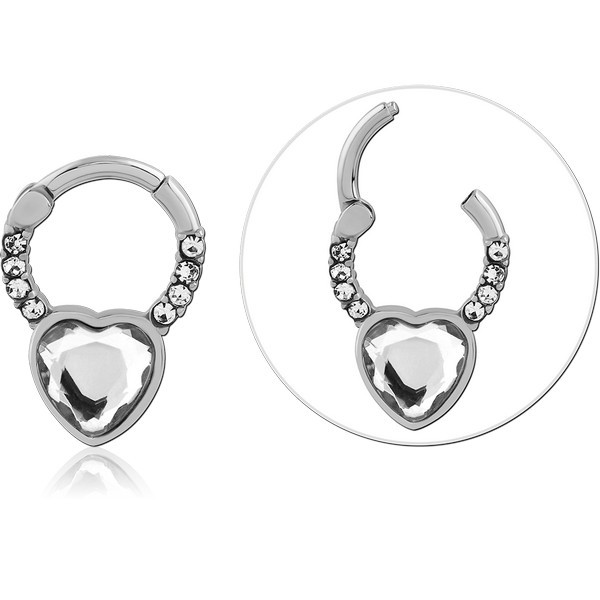 SURGICAL STEEL JEWELED HINGED SEGMENT RING