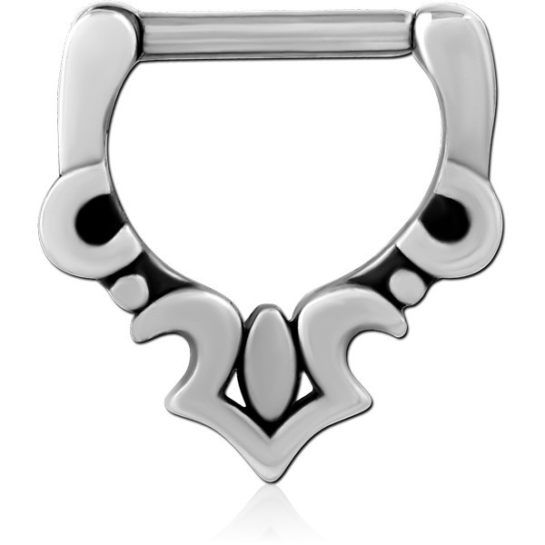 SURGICAL STEEL HINGED SEPTUM CLICKER