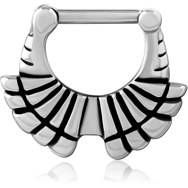 SURGICAL STEEL HINGED SEPTUM CLICKER