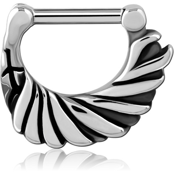 SURGICAL STEEL HINGED SEPTUM CLICKER