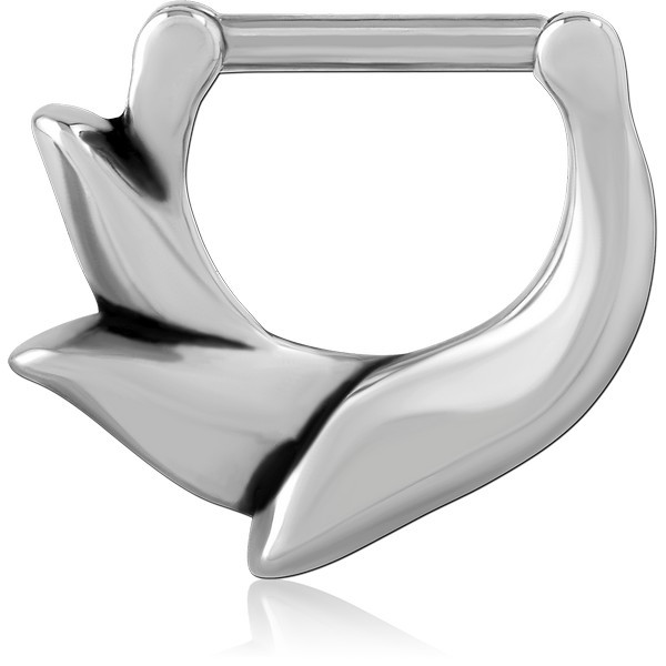 SURGICAL STEEL HINGED SEPTUM CLICKER