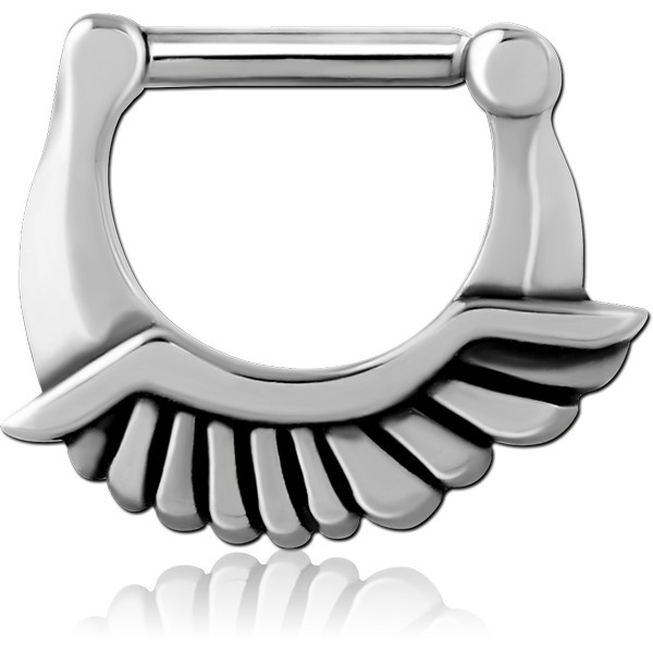 SURGICAL STEEL HINGED SEPTUM CLICKER