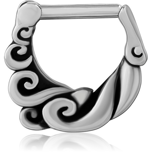 SURGICAL STEEL HINGED SEPTUM CLICKER