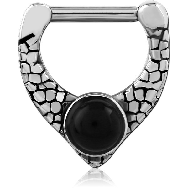 SURGICAL STEEL HINGED SEPTUM CLICKER