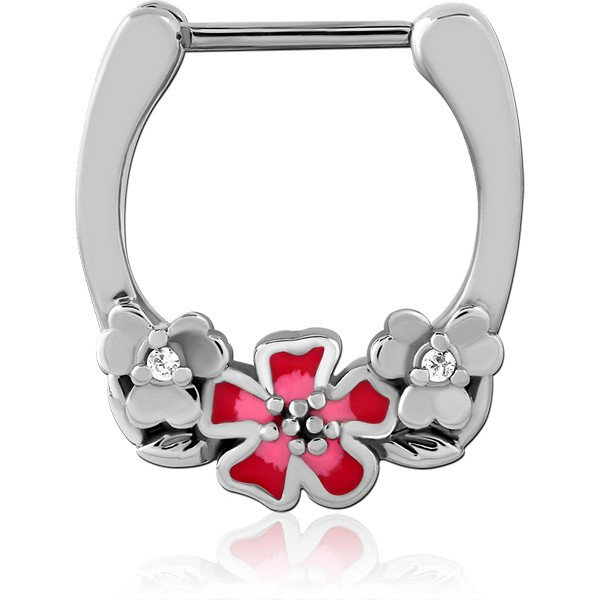 SURGICAL STEEL HINGED SEPTUM CLICKER