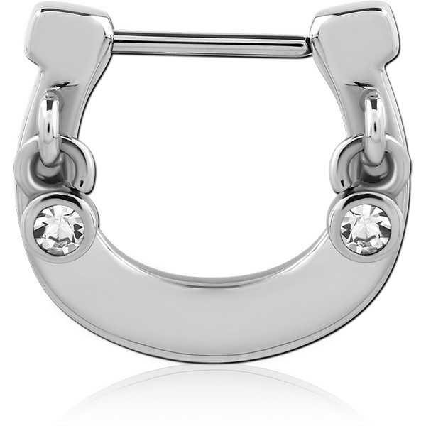 SURGICAL STEEL HINGED SEPTUM CLICKER