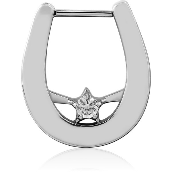 SURGICAL STEEL HINGED SEPTUM CLICKER