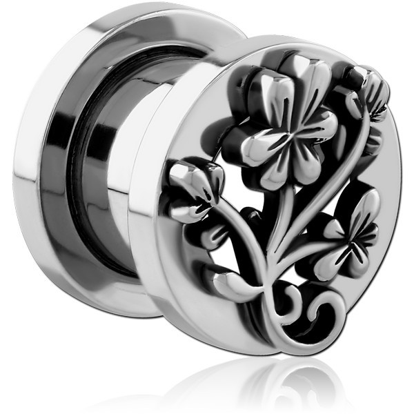 STAINLESS STEEL THREADED TUNNEL WITH SURGICAL STEEL TOP
