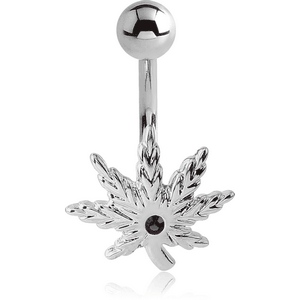 SILVER JEWELED FASHION NAVEL BANANA