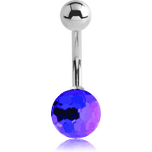 SILVER JEWELED FASHION NAVEL BANANA