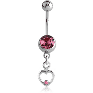 SILVER JEWELED FASHION NAVEL BANANA