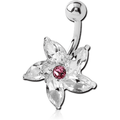 SILVER JEWELLED FASHION NAVEL BANANA