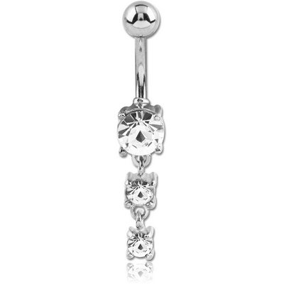 SILVER JEWELED FASHION NAVEL BANANA