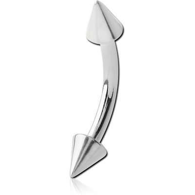TITANIUM CURVED BARBELL WITH CONES