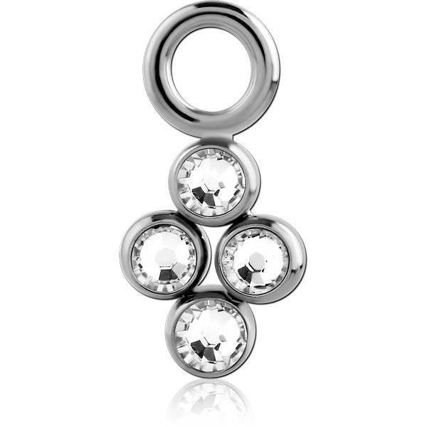 TITANIUM SLIDING CHARM FOR HINGED SEGMENT RING