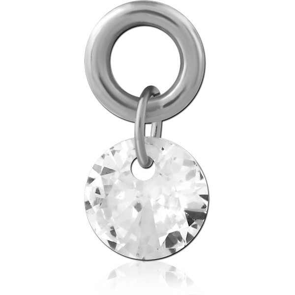 TITANIUM SLIDING JEWELED CHARM