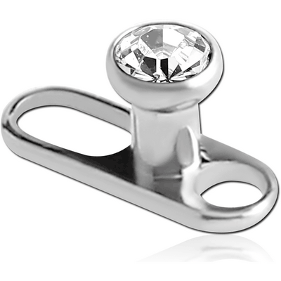 TITANIUM INTERNALLY THREADED DERMAL ANCHOR WITH JEWELLED DISC