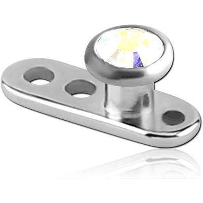 TITANIUM INTERNALLY THREADED DERMAL ANCHOR WITH JEWELLED DISC