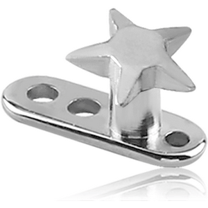 TITANIUM INTERNALLY THREADED DERMAL ANCHOR WITH SURGICAL STEEL STAR