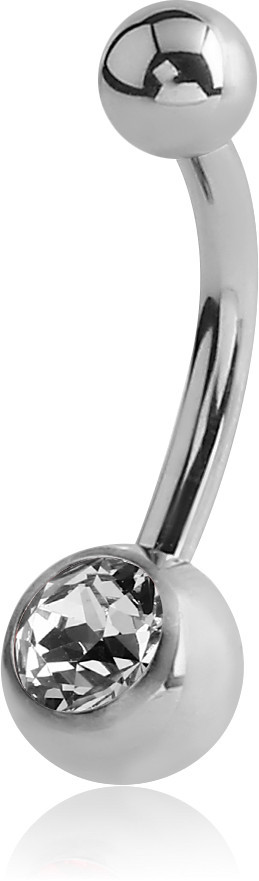 TITANIUM MICRO JEWELED MINI NAVEL BANANA