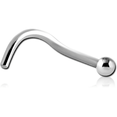 TITANIUM CURVED BALL NOSE STUD