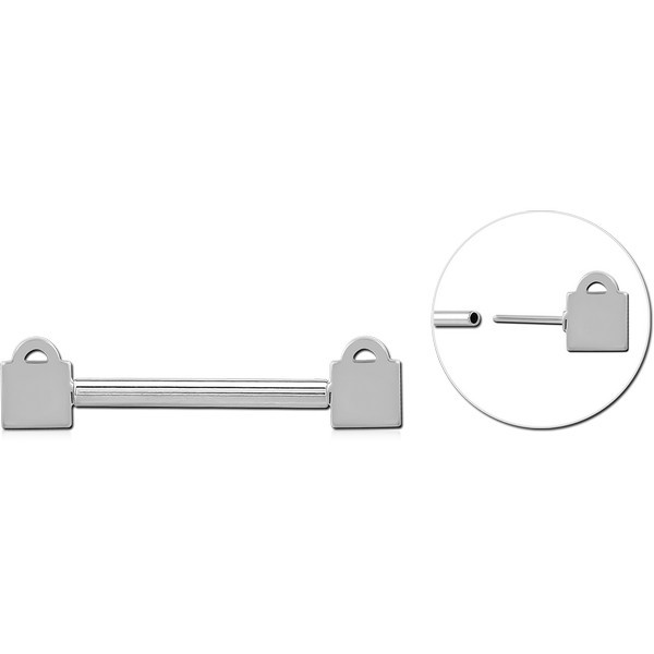 TITANIUM THREADLESS BARBELL NIPPLE BAR