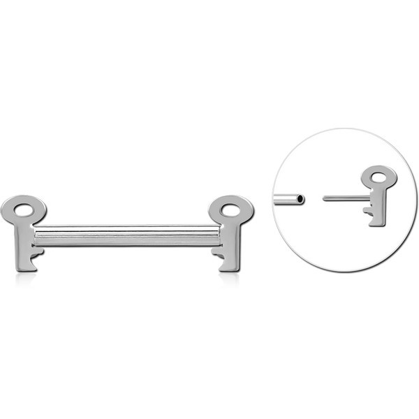 TITANIUM THREADLESS BARBELL NIPPLE BAR