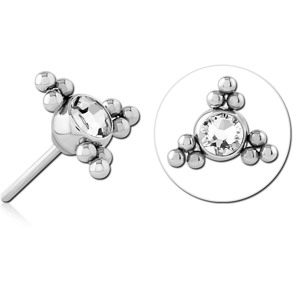 TITANIUM JEWELED THREADLESS ATTACHMENT