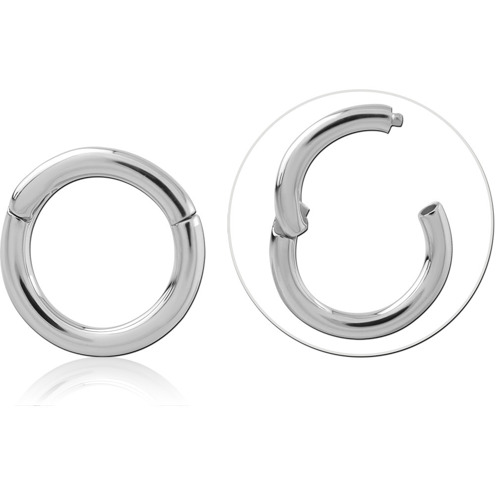 14K WHITE GOLD HINGED SEGMENT RING