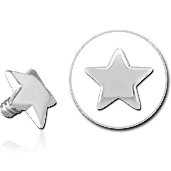 14K WHITE GOLD ATTACHMENT FOR 1.2MM INTERNALLY THREADED PINS