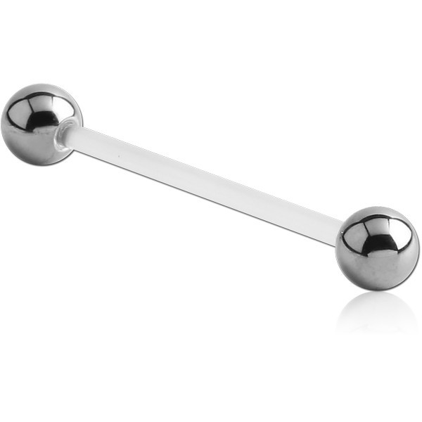 ANTIMICROBIAL BIOFLEX THREADED BARBELL WITH TITANIUM BALL