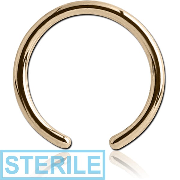 STERILE 14K GOLD BALL CLOSURE RING PIN