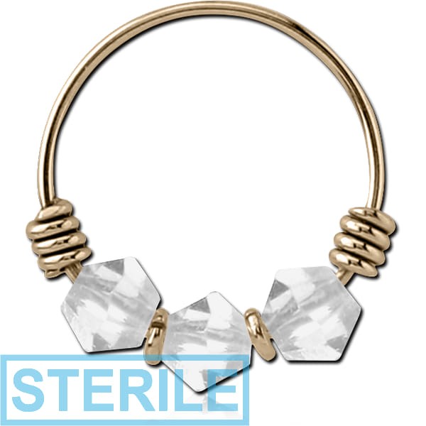 STERILE 14K GOLD SEAMLESS RING