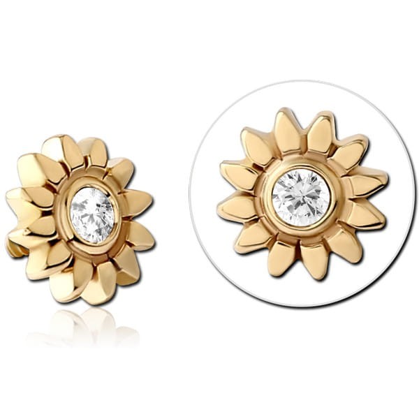 STERILE 14K GOLD JEWELLED ATTACHMENT FOR 1.2MM INTERNALLY THREADED PINS