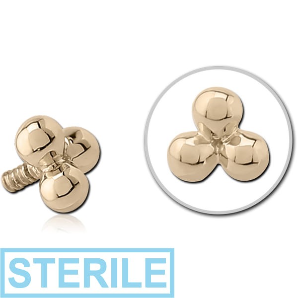 STERILE 14K GOLD FOR 1.2MM INTERNALLY THREADED PINS