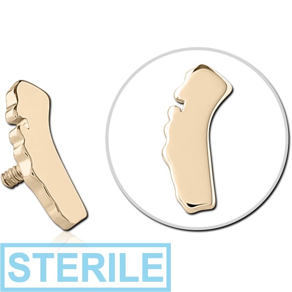 STERILE 14K GOLD FOR 1.2MM INTERNALLY THREADED PINS