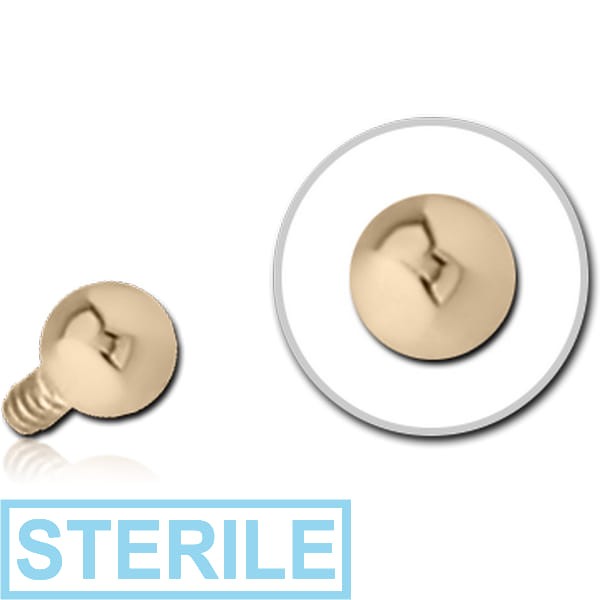 STERILE 14K GOLD ATTACHMENT FOR 1.2MM INTERNALLY THREADED PINS