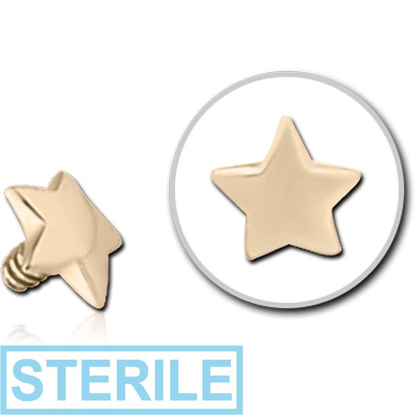 STERILE 14K GOLD ATTACHMENT FOR 1.2MM INTERNALLY THREADED PINS
