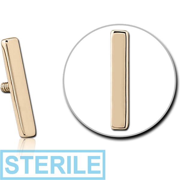 STERILE 14K GOLD ATTACHMENT FOR 1.2MM INTERNALLY THREADED PINS