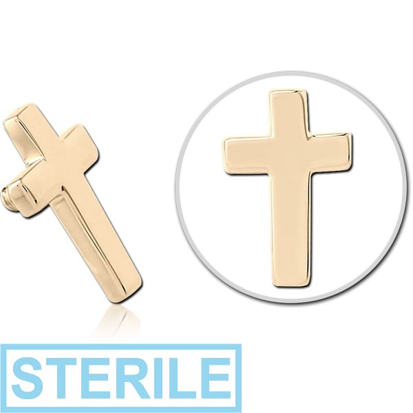 STERILE 14K GOLD ATTACHMENT FOR 1.2MM INTERNALLY THREADED PINS