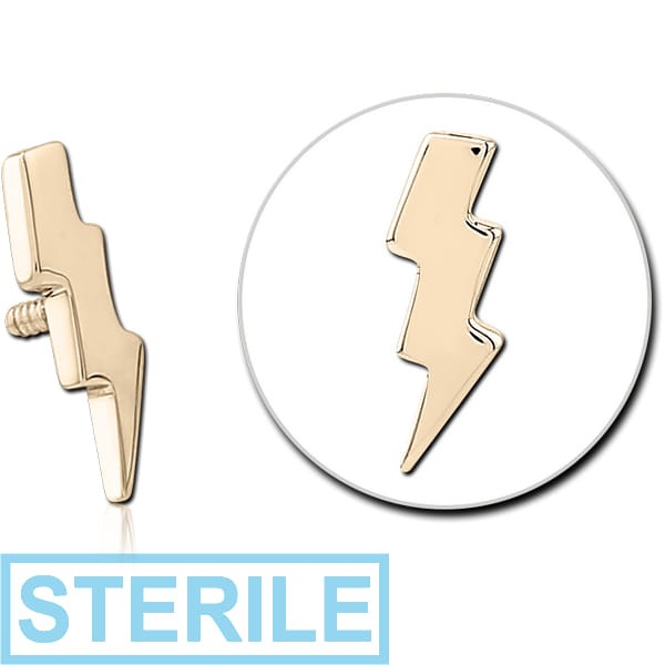STERILE 14K GOLD ATTACHMENT FOR 1.2MM INTERNALLY THREADED PINS