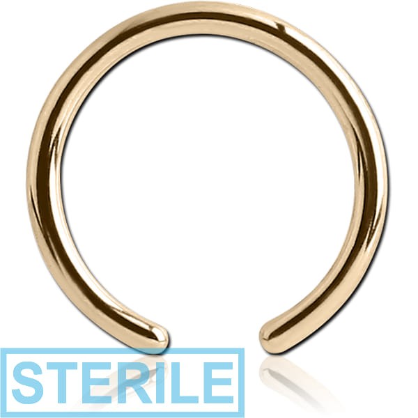 STERILE 18K GOLD BALL CLOSURE RING PIN