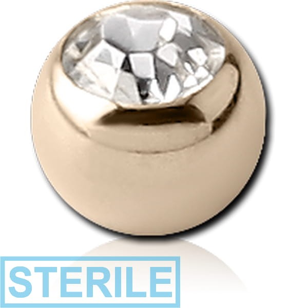 STERILE 9K GOLD PREMIUM CRYSTAL JEWELLED BALL