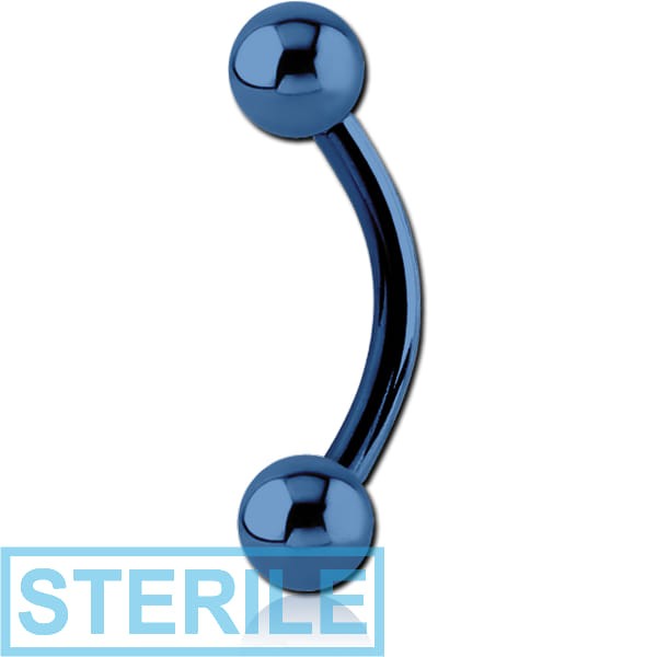 STERILE ANODISED SURGICAL STEEL CURVED BARBELL