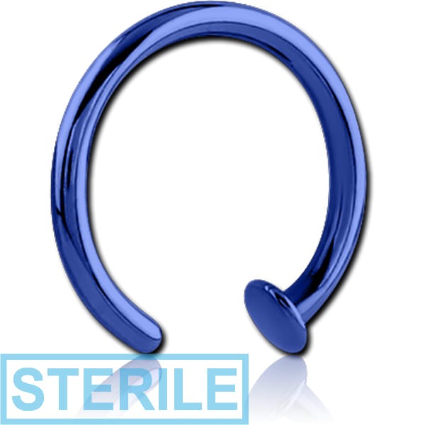 STERILE ANODISED SURGICAL STEEL OPEN NOSE RING