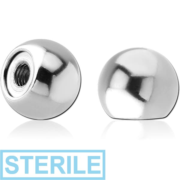 STERILE SURGICAL STEEL EXTERNALLY THREADED COUNTERSUNK BALL