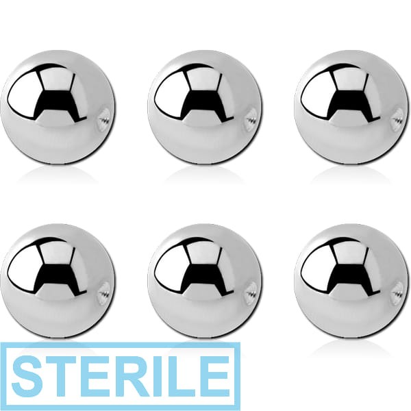 STERILE PACK OF 6 SURGICAL STEEL BALL FOR BALL CLOSURE RING
