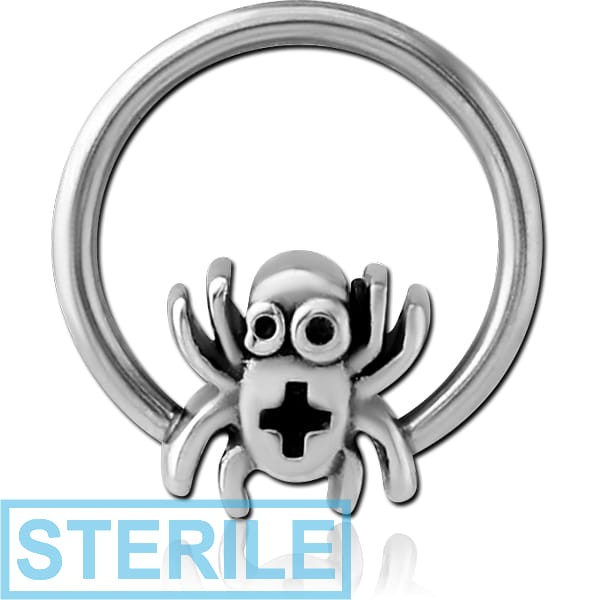 STERILE SURGICAL STEEL BALL CLOSURE RING WITH ATTACHMENT - SPIDER