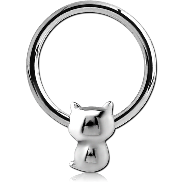 SURGICAL STEEL BALL CLOSURE RING WITH ATTACHMENT - CAT