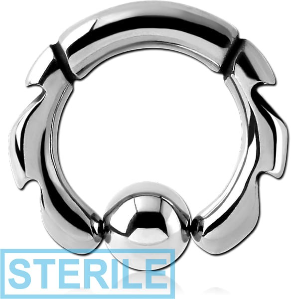 STERILE SURGICAL STEEL DESIGN BALL CLOSURE RING